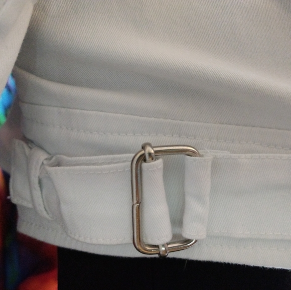 Cropped White Denim Moto Jacket - Picture 3 of 7